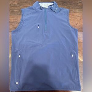 NWT Peter Millar Gale Crown Crafted Galaxy Blue Quarter Zip Small